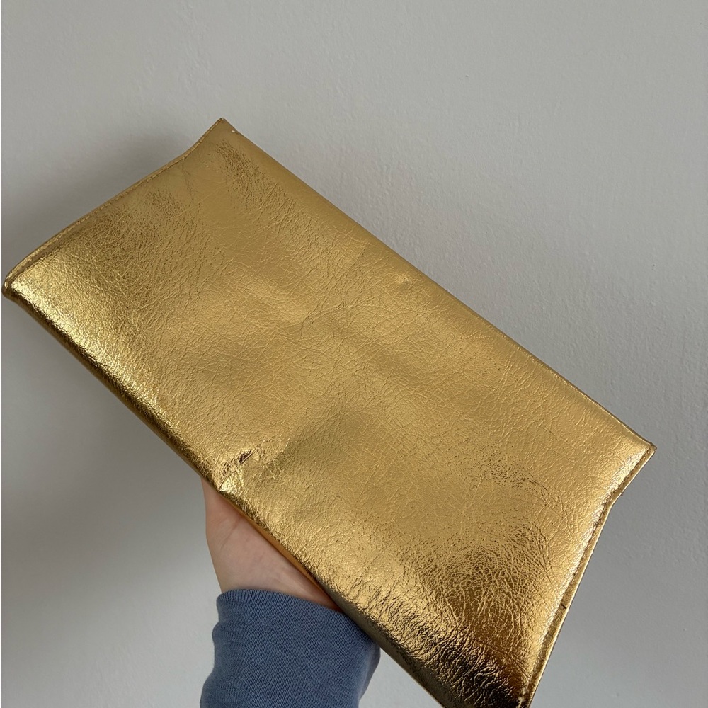 Gold Metallic Clutch